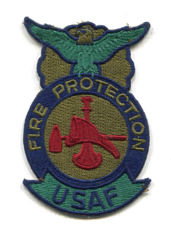 United States Air Force USAF Fire Protection Firefighter Military Patch No State Affiliation