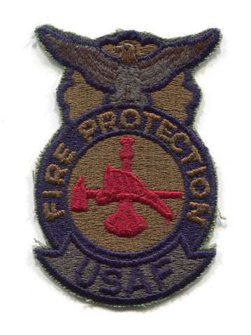 United States Air Force USAF Fire Protection Firefighter Military Patch No State Affiliation