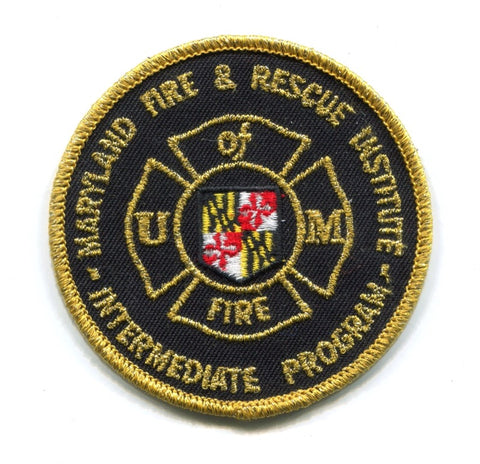 University of Maryland Fire and Rescue Institute Intermediate Program Patch Maryland MD