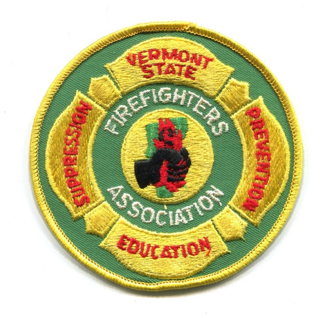 Vermont State Firefighters Association Fire Department Patch Vermont VT