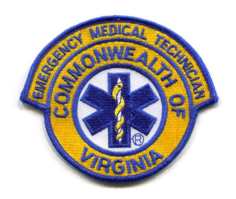 Virginia State Emergency Medical Technician EMT EMS Patch Virginia VA