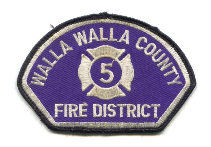 Walla Walla County Fire District 5 Patch Washington WA