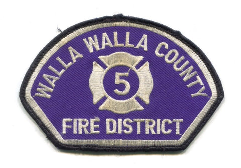 Walla Walla County Fire District 5 Patch Washington WA