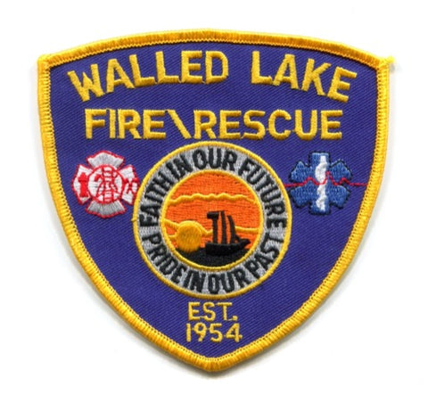 Walled Lake Fire Rescue Department Patch Michigan MI