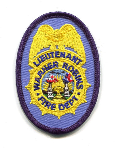 Warner Robins Fire Department Lieutenant Patch Georgia GA