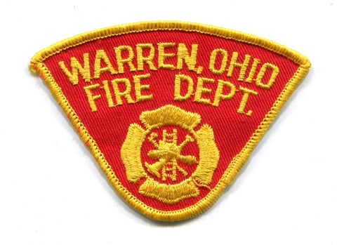 Warren Fire Department Patch Ohio OH