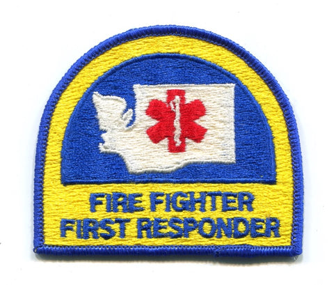 Washington State Fire Fighter First Responder EMS Patch Washington WA