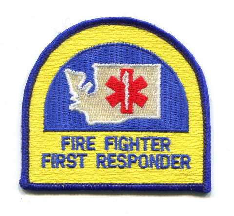 Washington State Fire Fighter First Responder EMS Patch Washington WA