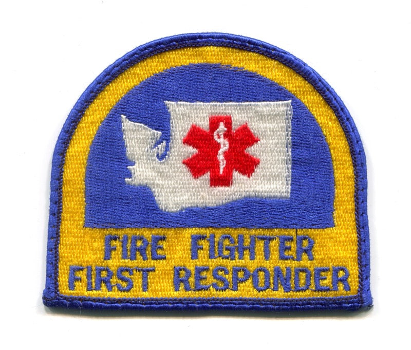 Washington State Fire Fighter First Responder EMS Patch Washington WA