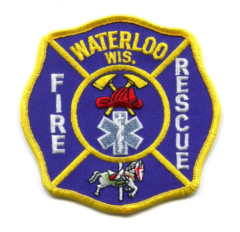 Waterloo Fire Rescue Department Patch Wisconsin WI v2