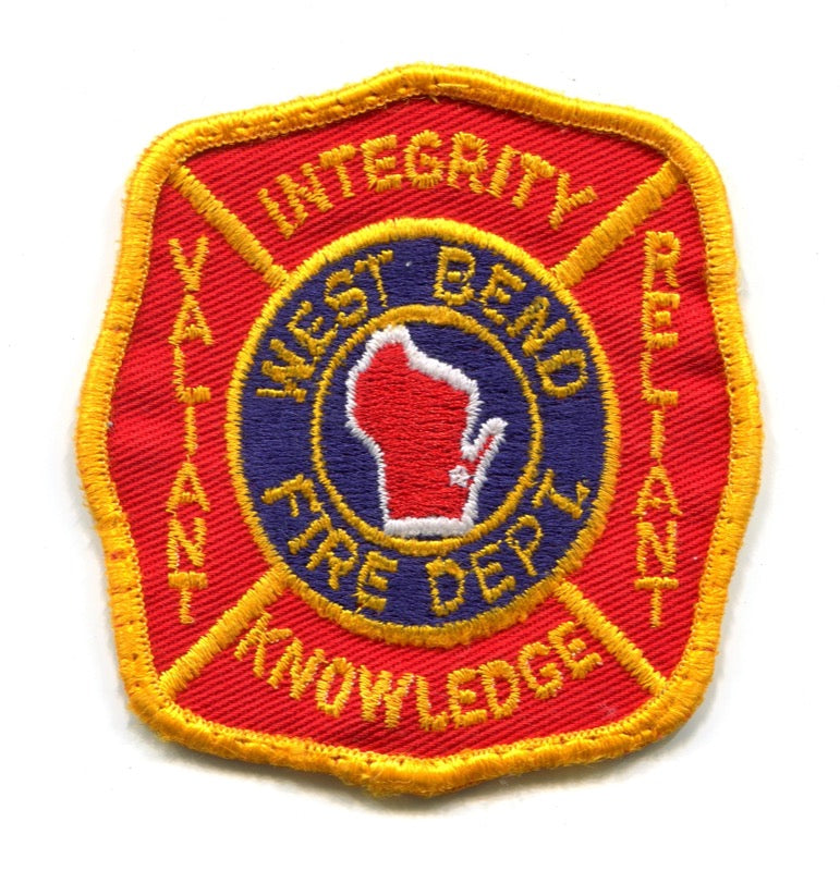 West Bend Fire Department Patch Wisconsin WI