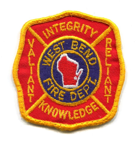 West Bend Fire Department Patch Wisconsin WI