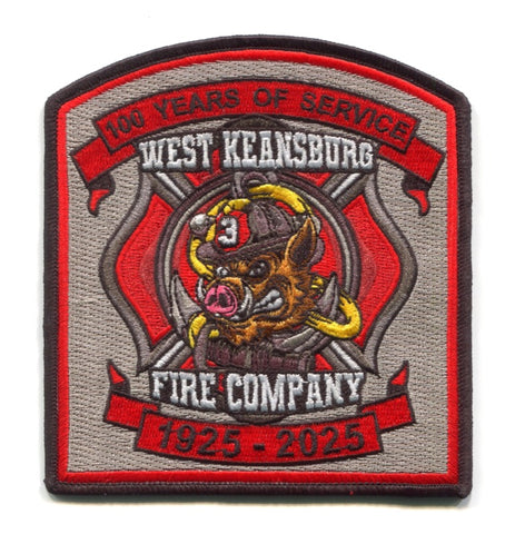 West Keansburg Fire Company 100 Years of Service Patch New Jersey NJ
