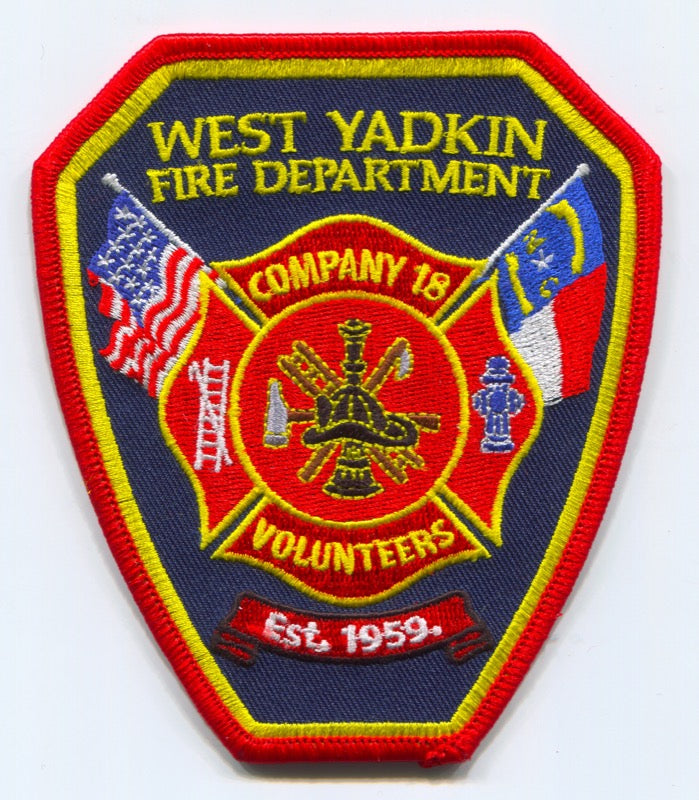 West Yadkin Fire Department Company 18 Patch North Carolina NC