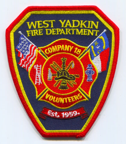 West Yadkin Fire Department Company 18 Patch North Carolina NC