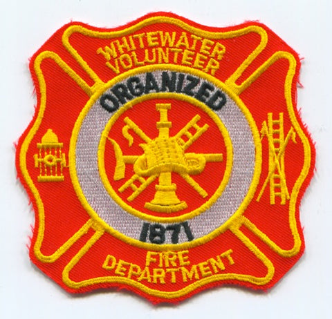 Whitewater Volunteer Fire Department Patch Wisconsin WI