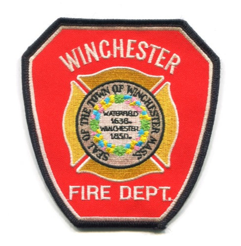 Winchester Fire Department Patch Massachusetts MA