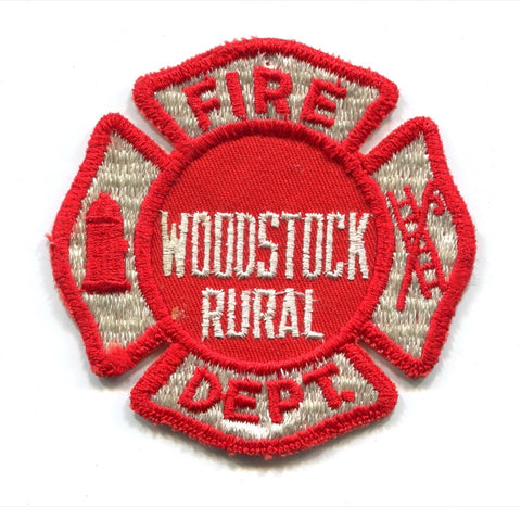 Woodstock Rural Fire Department Patch Illinois IL