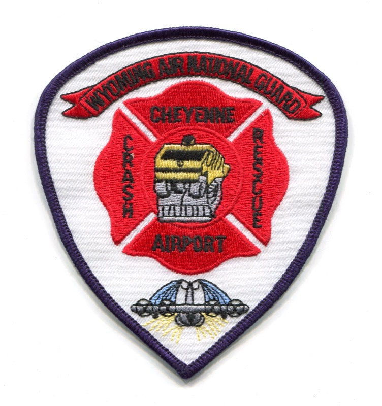 Wyoming ANG Cheyenne Airport Crash Fire Rescue CFR ARFF USAF Patch Wyoming WY