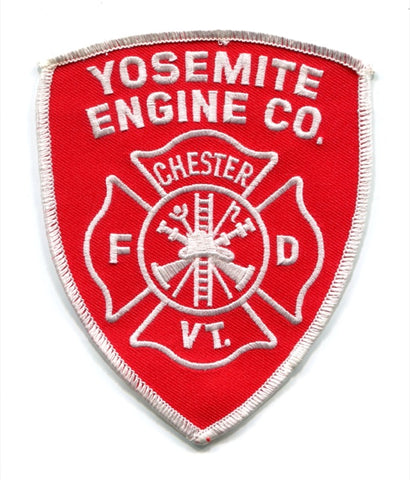 Yosemite Engine Company Chester Fire Department Patch Vermont VT