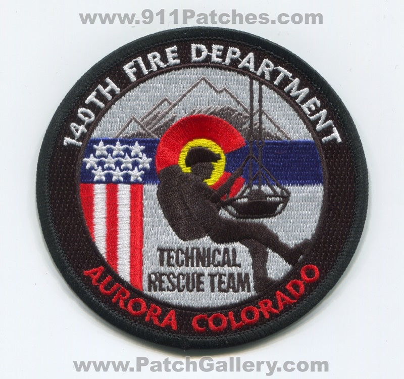 140th Wing Fire Department Technical Rescue Team USAF Military Patch Colorado CO