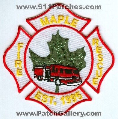 Maple Fire Rescue Department Patch Unknown State