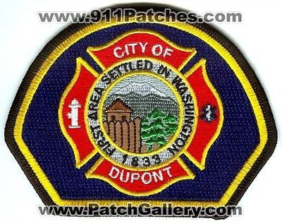 Dupont Fire Department Patch Washington WA Yellow