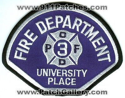 University Place Fire Department Pierce County District 3 Patch Washington WA