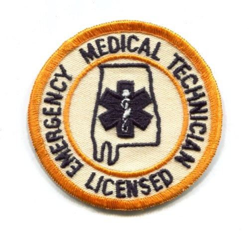 Alabama State Licensed Emergency Medical Technician EMT EMS Patch Alabama AL