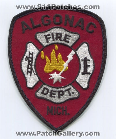 Algonac Fire Department Patch Michigan MI