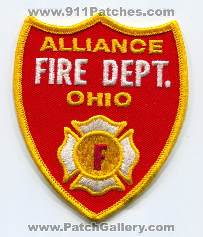 Alliance Fire Department Patch Ohio OH