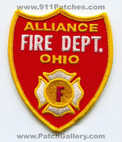 Alliance Fire Department Patch Ohio OH