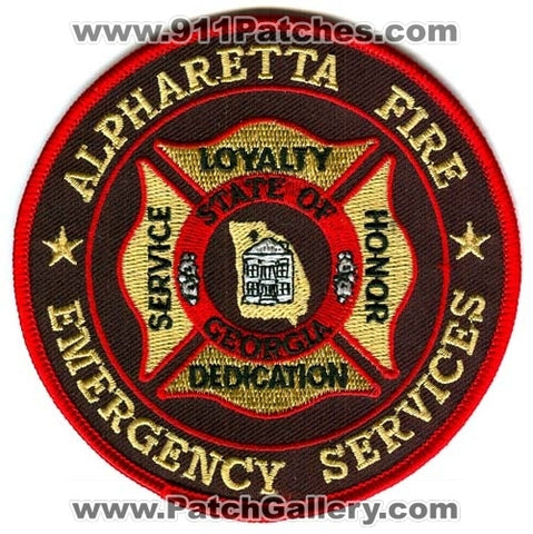 Alpharetta Fire Emergency Services Patch Georgia GA