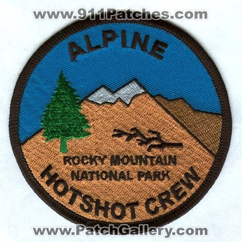 Alpine Hotshot Crew Forest Fire Wildfire Wildland RMNP Patch Colorado CO