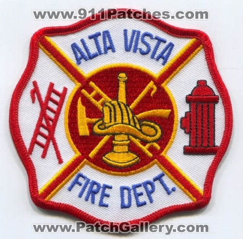 Alta Vista Fire Department Patch Unknown State