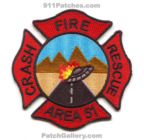 Area 51 Fire Department Crash Rescue CFR ARFF Patch Nevada NV