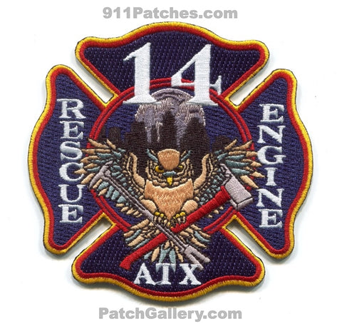 Austin Fire Department Station 14 Engine Rescue Patch Texas TX