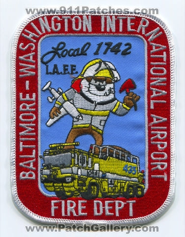 Baltimore-Washington International BWI Airport Fire Department Patch Maryland MD