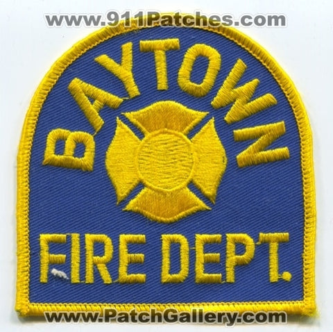 Baytown Fire Department Patch Texas TX v4