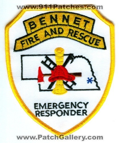 Bennet Fire and Rescue Department Emergency Responder Patch Nebraska NE