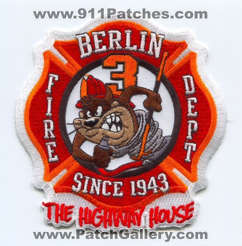 Berlin Fire Department Station 3 Patch Connecticut CT
