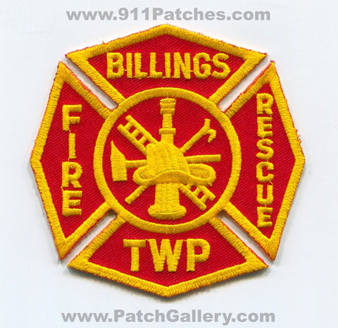Billings Township Fire Rescue Department Patch Michigan MI