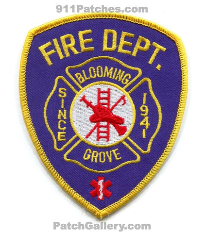 Blooming Grove Fire Department Patch Wisconsin WI