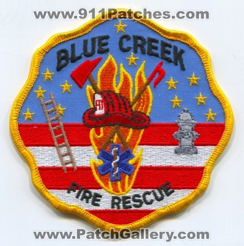 Blue Creek Fire Rescue Department Patch Montana MT