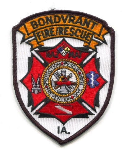 Bondvrant Fire Rescue Department Patch Iowa IA