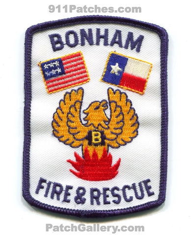 Bonham Fire and Rescue Department Patch Texas TX