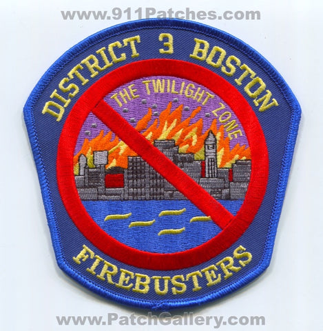 Boston Fire Department District 3 Patch Massachusetts MA