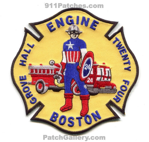 Boston Fire Department Engine 24 Patch Massachusetts MA