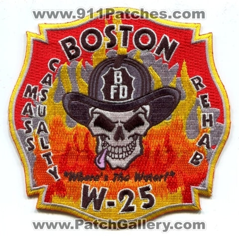 Boston Fire Department W-25 Mass Casualty Rehab Patch Massachusetts MA