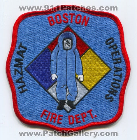 Boston Fire Department HazMat Operations Patch Massachusetts MA